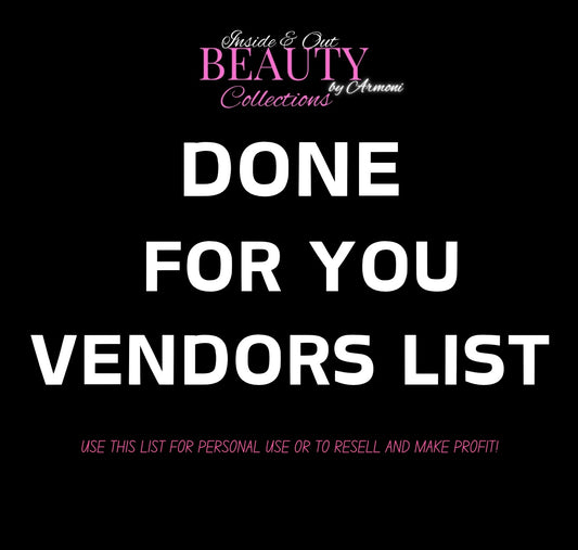 Done For You Ready To Sell Vendors List (Read Description)